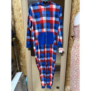 Tucker + Tate Plaid Fleece Footie Pajamas- size youth XL (14/16)